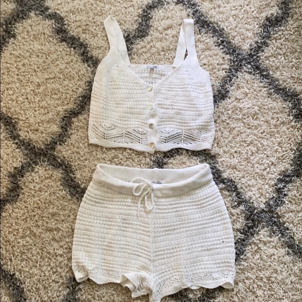 Crochet white set